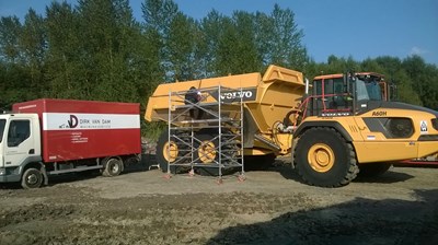 Volvo A60H dumpers schotten op de bak lassen